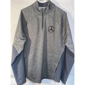 Medium Under Armour Shirt Men Gray Mercedes Benz Logo Coldgear Preformance